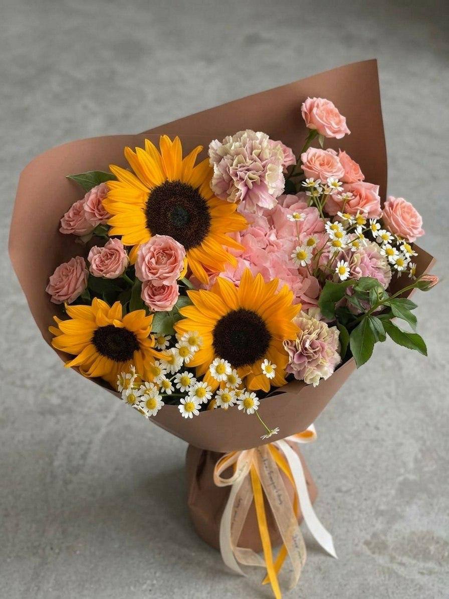 Авторский букет «Солнечное настроение»